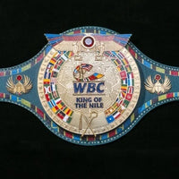 King of the Nile WBC Championship Belt Replica – Premium Brass Boxing Title with Real Leather Strap