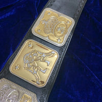 NWA Pacific Northwest Championship Belt – Dual Plated Replica – Brass – Real Leather