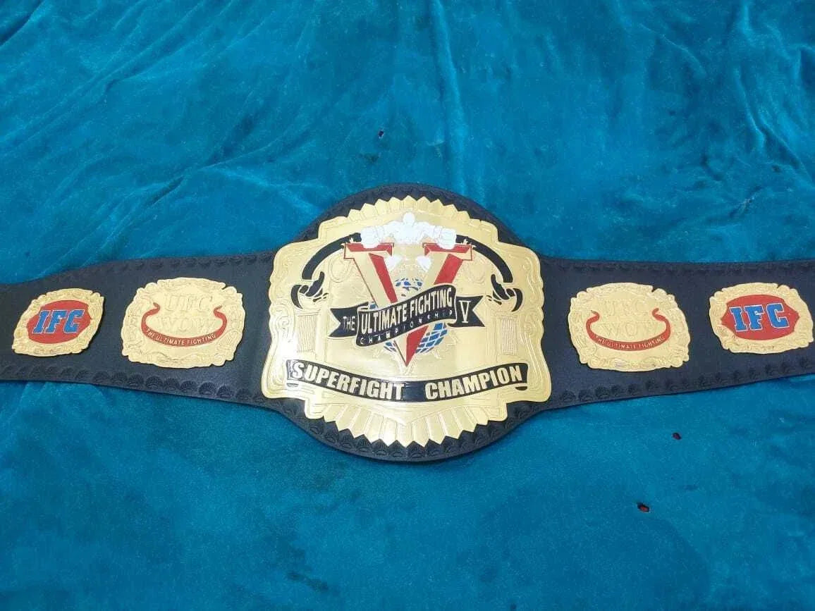 Old UFC SuperFight Championship Belt Replica The Ultimate Fighting Title Belt