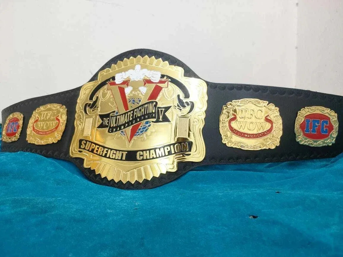 Old UFC SuperFight Championship Belt Replica The Ultimate Fighting Title Belt