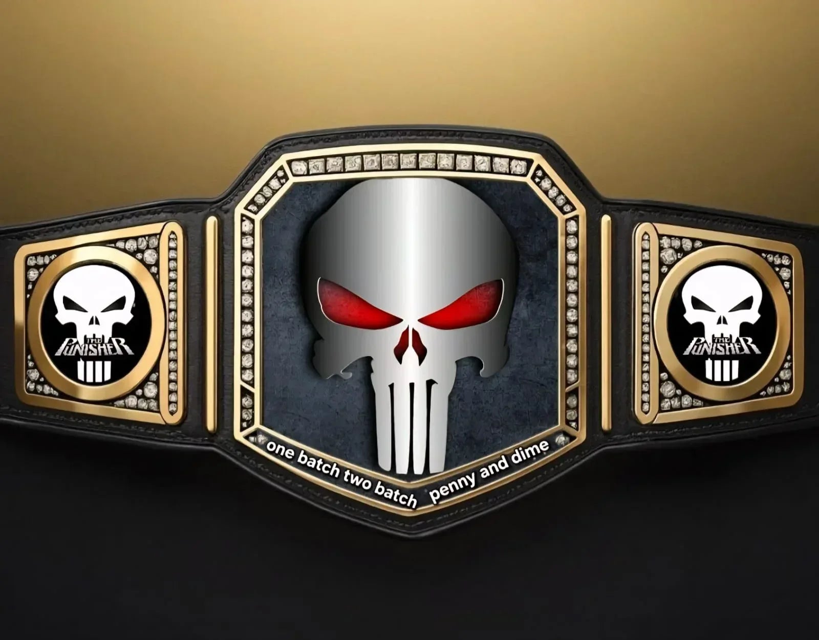Punisher Skull Wrestling Championship Replica Belt – 4MM Heavyweight