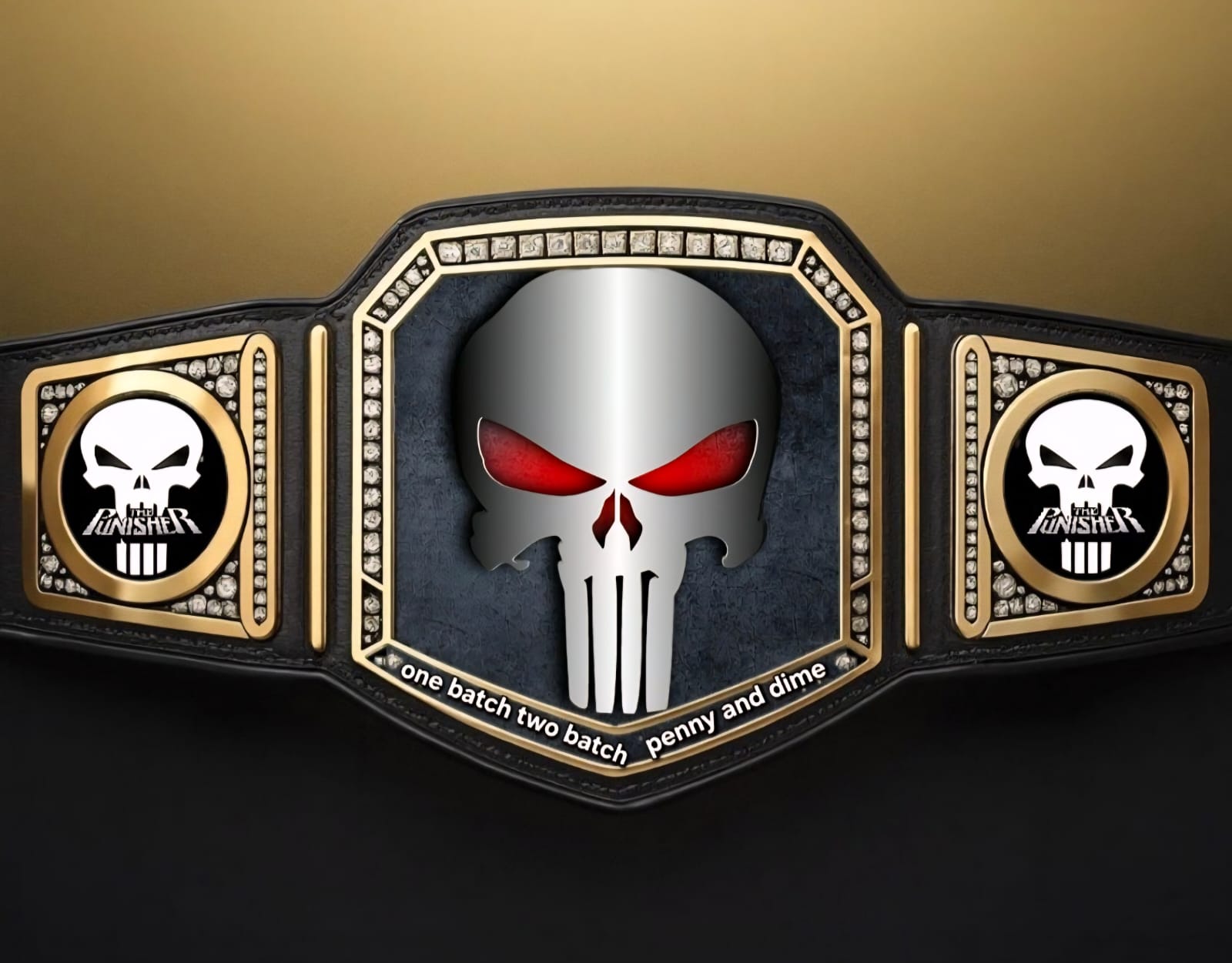 Punisher Skull Wrestling Championship Replica Belt – 4MM Heavyweight