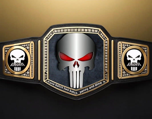 Punisher Skull Wrestling Championship Replica Belt – 4MM Heavyweight