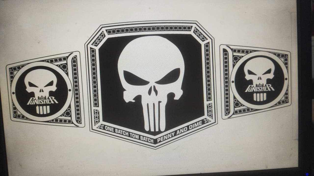 Punisher Skull Wrestling Championship Replica Belt – 4MM Heavyweight