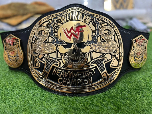 WWF Intercontinental Championship belt and smoking skull wih Dominic Mysterio side plates both 2mm