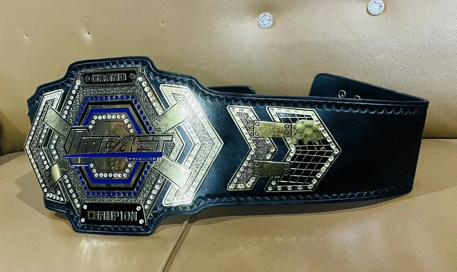 TNA Grand Impact Wrestling Champion Replica Title Belt – Adult Full Size - ELITESTRAPES LIMITED