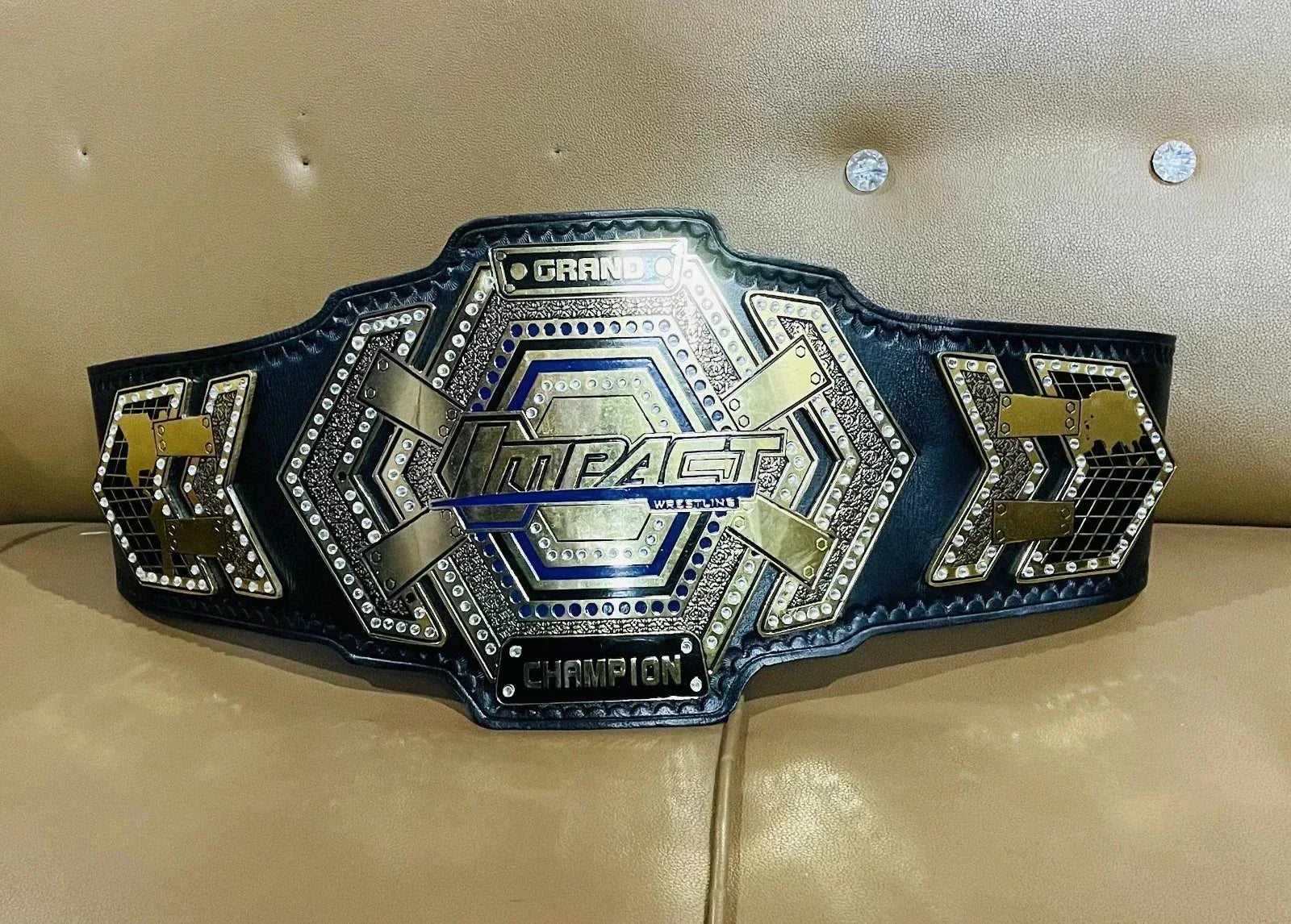 TNA Grand Impact Wrestling Champion Replica Title Belt – Adult Full Size - ELITESTRAPES LIMITED