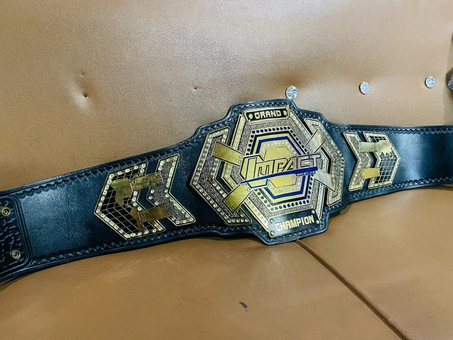 TNA Grand Impact Wrestling Champion Replica Title Belt – Adult Full Size - ELITESTRAPES LIMITED