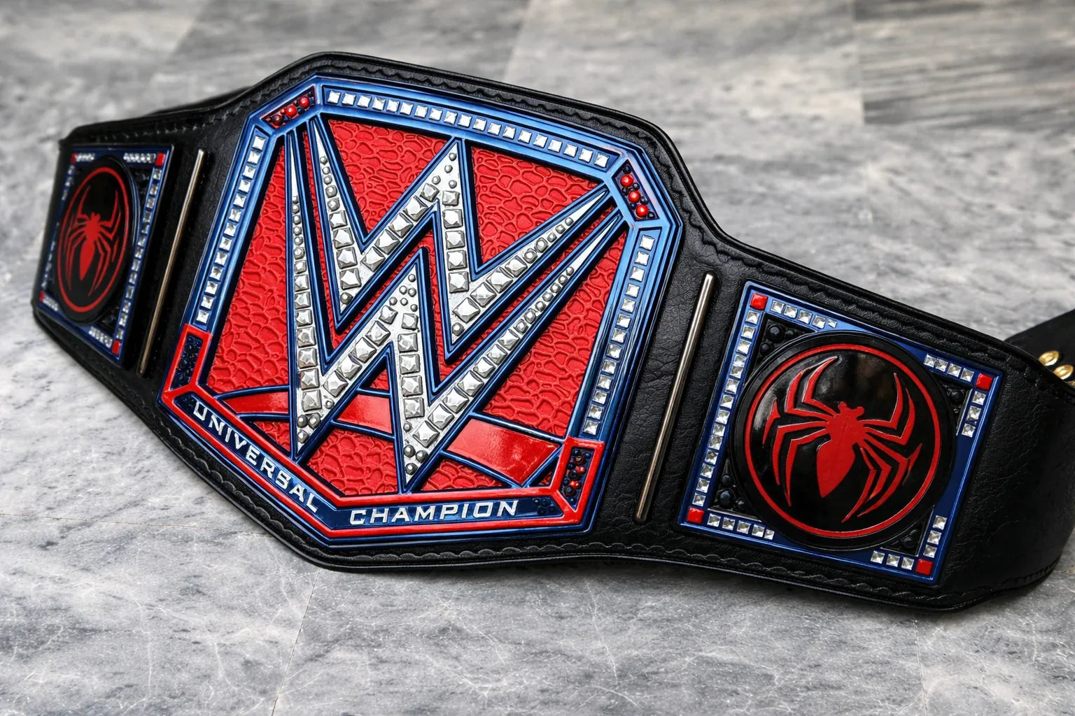 Universal Championship Replica Belt with Spiderman Side Plates