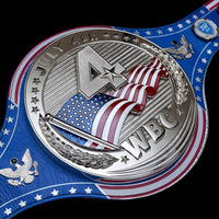 WBC July 4th Commemorative Championship Belt Replica – Premium Brass Boxing Title with Real Leather Strap