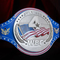 WBC July 4th Commemorative Championship Belt Replica – Premium Brass Boxing Title with Real Leather Strap