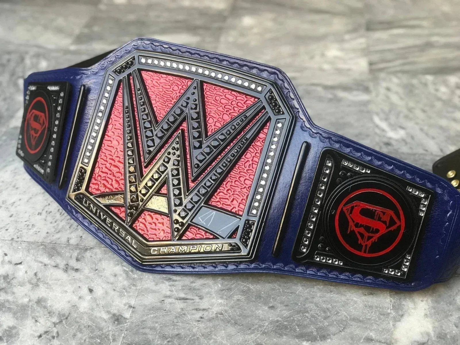 Universal Championship Replica Belt Adult Size with Superman Side Plates Premium Edition