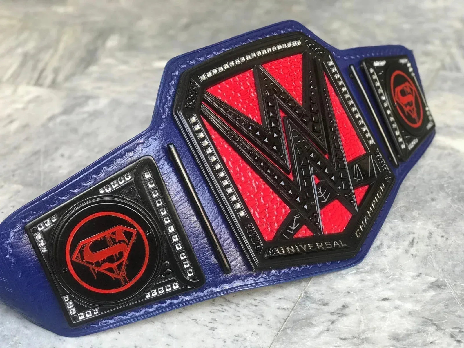 Universal Championship Replica Belt Adult Size with Superman Side Plates Premium Edition