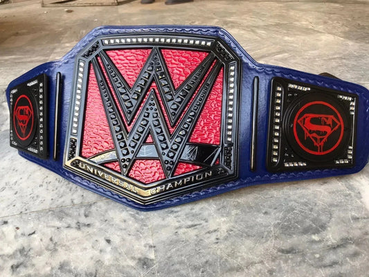 Universal Championship Replica Belt Adult Size with Superman Side Plates Premium Edition - ELITESTRAPES LIMITED