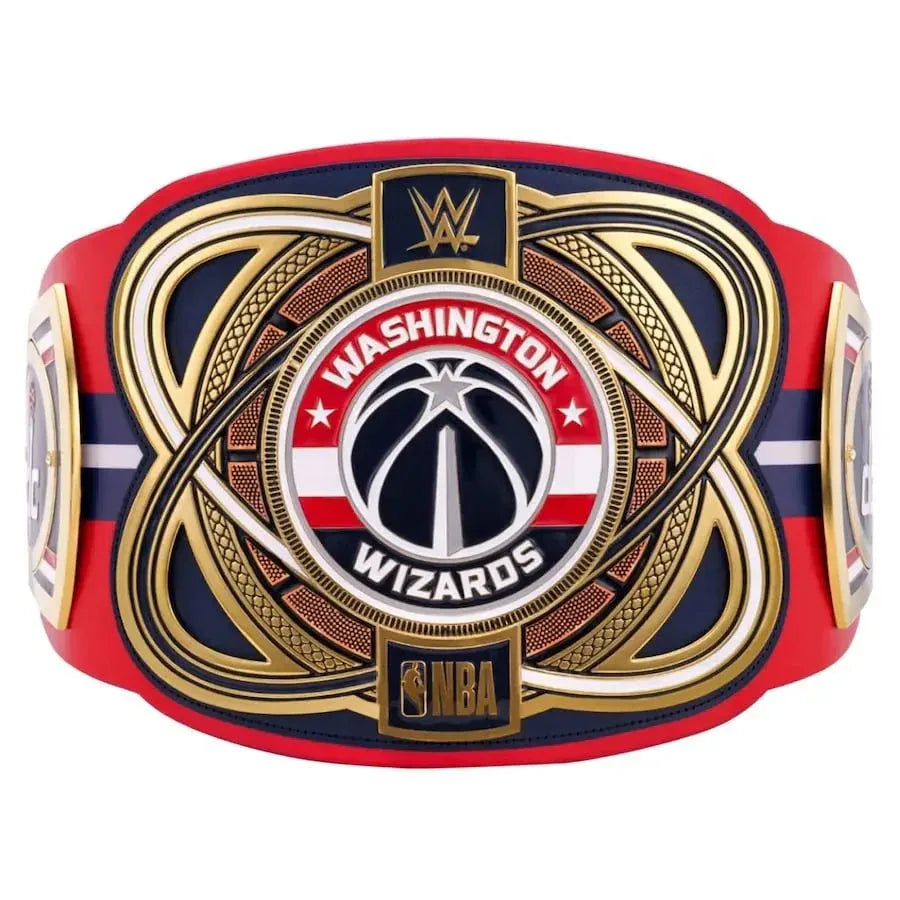 Washington Wizards NBA Championship Belt Replica – Premium Brass Plates Wrestling Style Title Belt on Real Leather Strap - ELITESTRAPES LIMITED