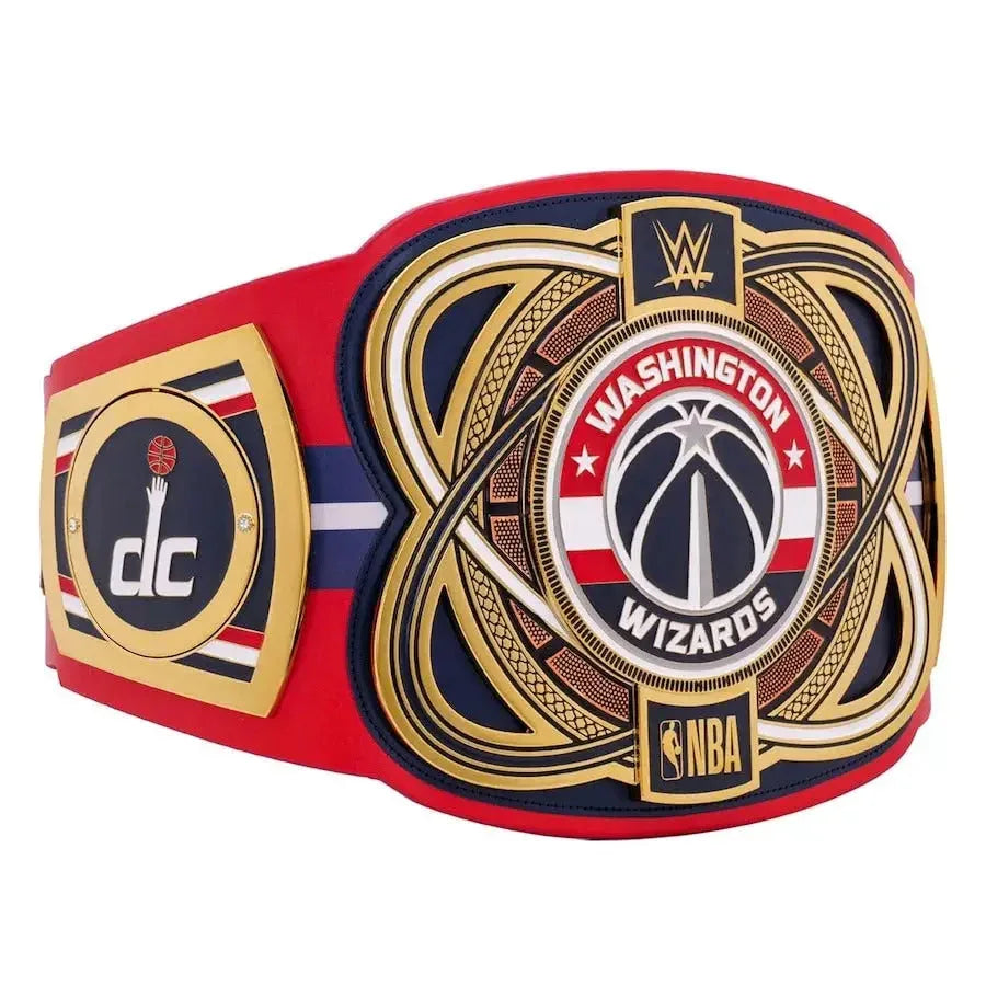 Washington Wizards NBA Championship Belt Replica – Premium Brass Plates Wrestling Style Title Belt on Real Leather Strap - ELITESTRAPES LIMITED