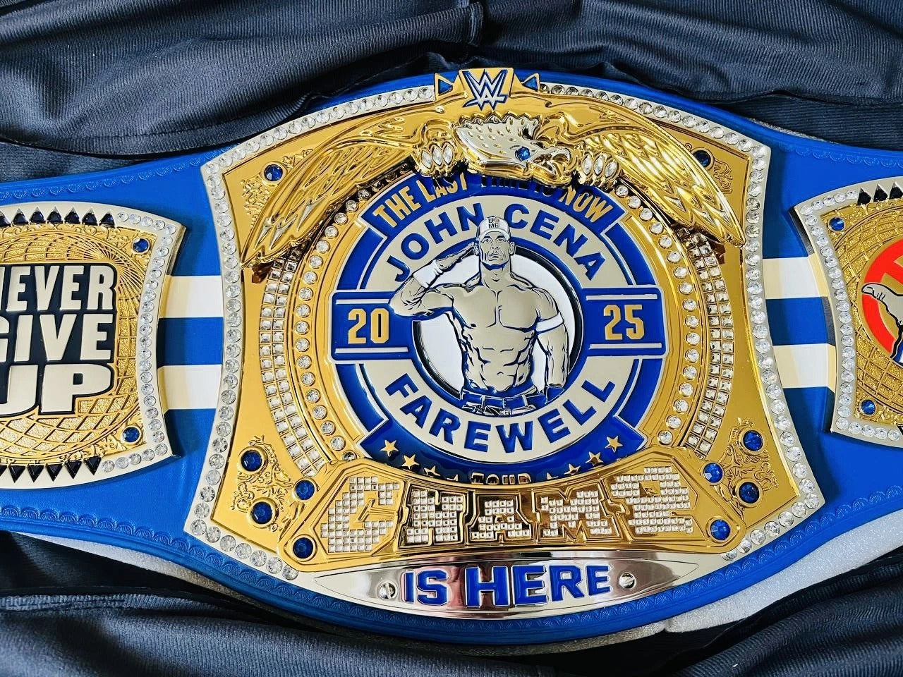 John Cena Farewell Tour 2025 Spinner Championship Replica Belt Indianapolis ( Blue Strap )