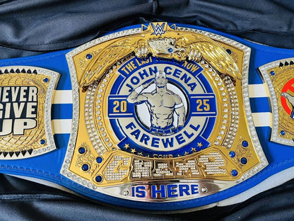 John Cena Farewell Tour 2025 Spinner Championship Replica Belt Indianapolis ( Blue Strap )