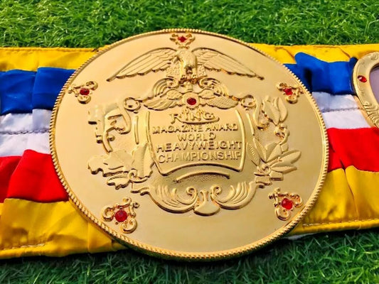 Rocky Balboa Ring Magazine Belt | World Heavyweight Boxing Champion Replica | 4MM/6MM Brass Title Belt | Gift for Rocky & Boxing Fans