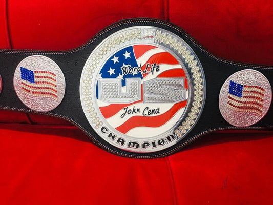 John Cena Inspired US Spinner Belt | Custom Wrestling Championship Replica | Fan Gift | 2MM Brass Title Belt