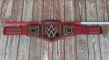 Universal Championship Replica Belt | Red Strap | 2MM /4MM Brass | Adult Size Wrestling Title | World Heavyweight Belt