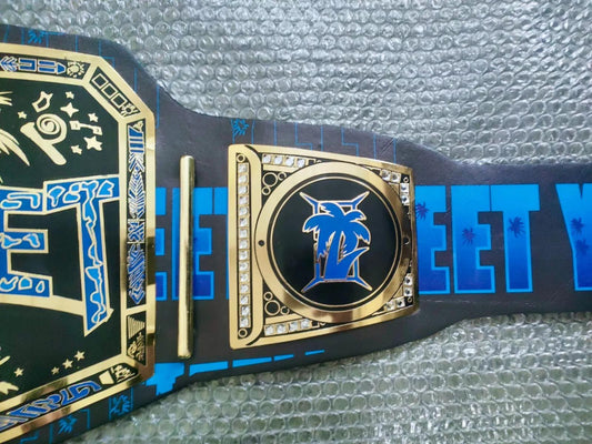 YEET Heavyweight Wrestling Championship Belt | 2MM or 4MM Brass Plates | Adult Size Replica | Genuine Leather | Title Belt for Fans
