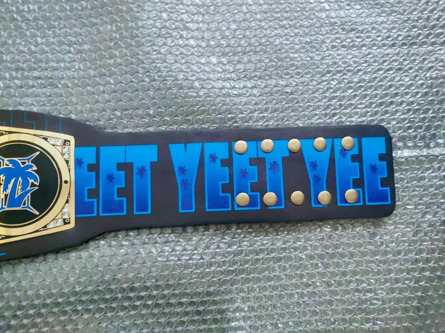 YEET Heavyweight Wrestling Championship Belt | 2MM or 4MM Brass Plates | Adult Size Replica | Genuine Leather | Title Belt for Fans