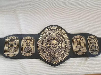 Lucha Underground Heavyweight Championship Belt Replica | Zinc Metal Plates | Real Leather Strap | Wrestling Fan Gift | Fast Ship