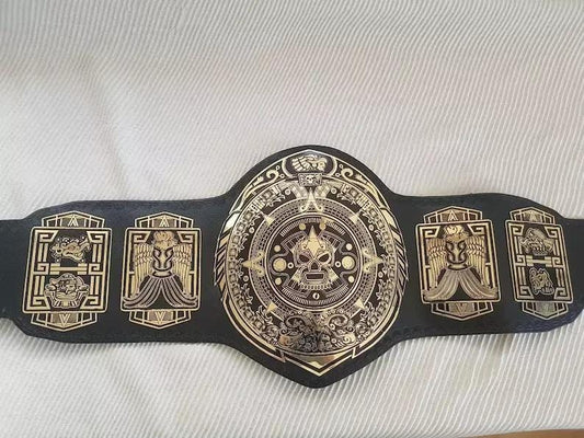Lucha Underground Heavyweight Championship Belt Replica | Zinc Metal Plates | Real Leather Strap | Wrestling Fan Gift | Fast Ship