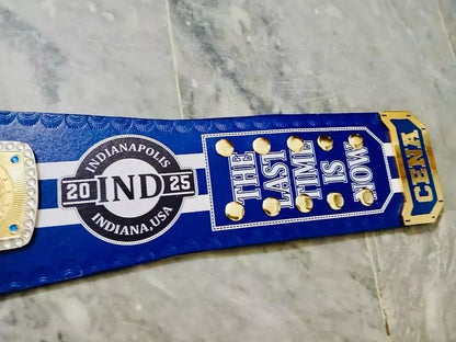 John Cena Farewell Tour 2025 Spinner Championship Replica Belt – Blue Strap | Title Belt 2mm/4mm Brass | LA Wrestling Fan Gift