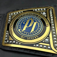 WWE World Heavyweight Championship Black Adult Size Wrestling Belt AJ styles