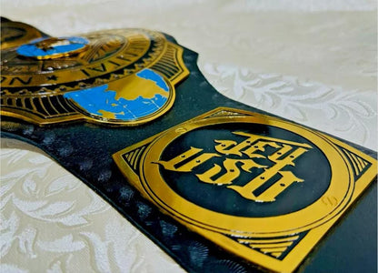 Intercontinental Wrestling Championship Replica Belt | 2MM 4mm Brass | Adult Size | New World Title Belt for Collectors