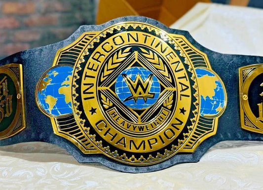 Intercontinental Wrestling Championship Replica Belt | 2MM 4mm Brass | Adult Size | New World Title Belt for Collectors