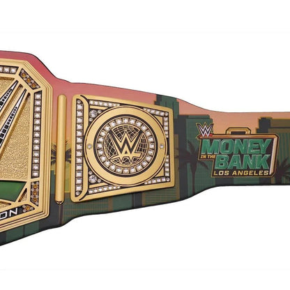 Money in the Bank 2025 Championship Belt – 2MM/4MM Brass Replica – WWE Style Adult Size – Custom Wrestling Title Belt – MITB Vegas