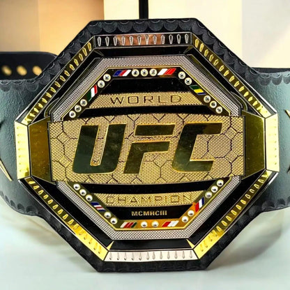 UFC Legacy Replica Championship Belt – Adult Size MMA Title | 2MM/4MM Plates | Ultimate Fighting Fan Gift | UFC Belt for Display or Cosplay