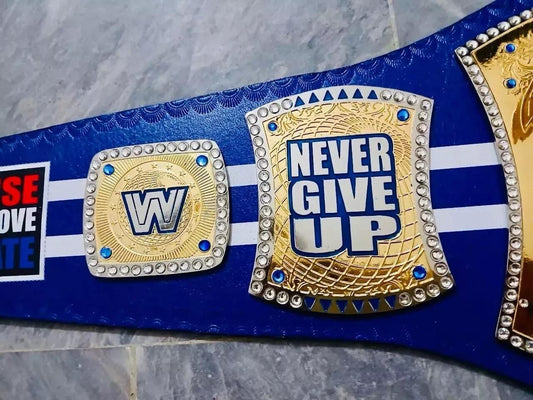John Cena Farewell Tour 2025 Spinner Championship Replica Belt – Blue Strap | Title Belt 2mm/4mm Brass | LA Wrestling Fan Gift