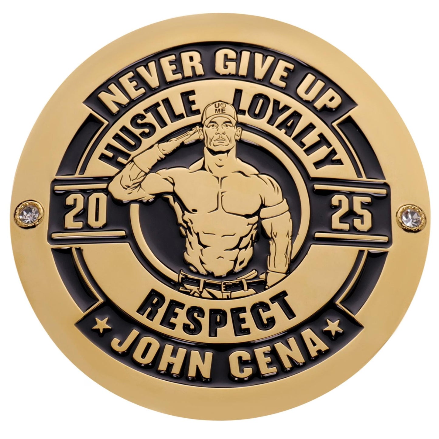 John Cena 17 times Side Plate Set | Replica Championship Plates | GOAT Farewell Tribute | Wrestling Collectible Gift | Zinc Alloy Belt Plate