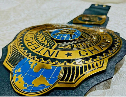 Intercontinental Wrestling Championship Replica Belt | 2MM 4mm Brass | Adult Size | New World Title Belt for Collectors