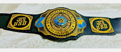 Intercontinental Wrestling Championship Replica Belt | 2MM 4mm Brass | Adult Size | New World Title Belt for Collectors