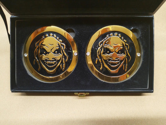 The Fiend Bray Wyatt Side Plates Replica | Championship Belt Accessory | Gold & Black | Gift Box Included