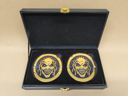 The Fiend Bray Wyatt Side Plates Replica | Championship Belt Accessory | Gold & Black | Gift Box Included