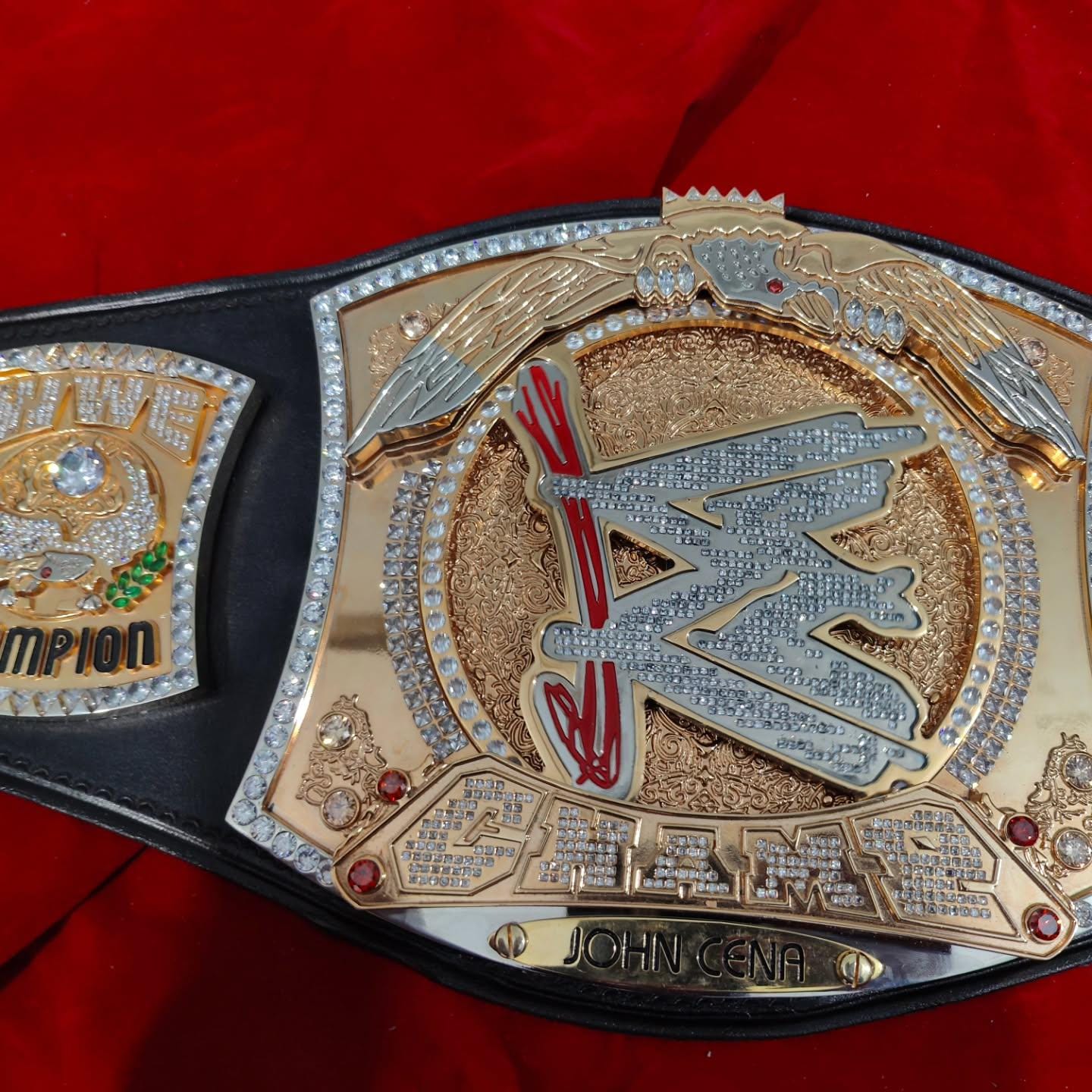 Spinner World Heavyweight Championship Belt | John Cena | 2MM 4MM Brass Replica | Wrestling Fan Gift | Spinner Title Belt for Collectors