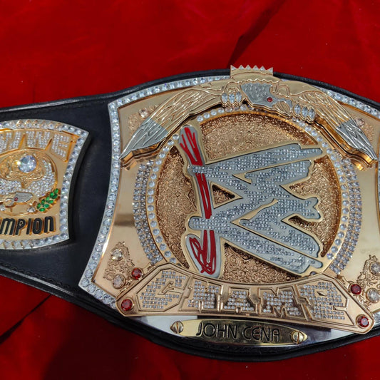 Spinner World Heavyweight Championship Belt | John Cena | 2MM 4MM Brass Replica | Wrestling Fan Gift | Spinner Title Belt for Collectors