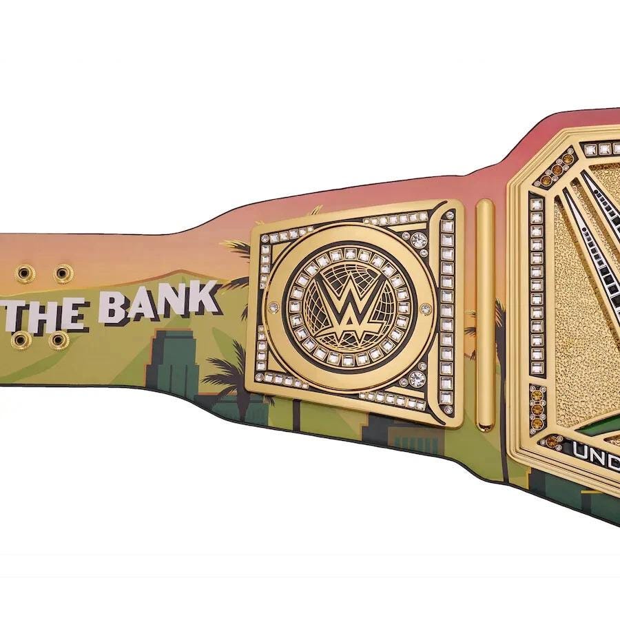 Money in the Bank 2025 Championship Belt – 2MM/4MM Brass Replica – WWE Style Adult Size – Custom Wrestling Title Belt – MITB Vegas
