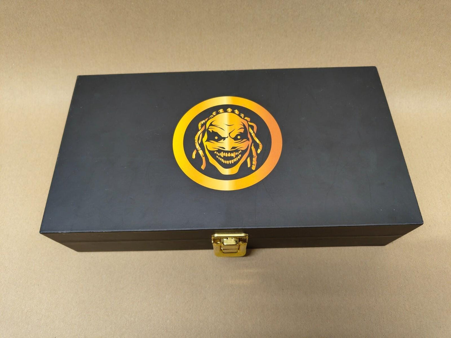 The Fiend Bray Wyatt Side Plates Replica | Championship Belt Accessory | Gold & Black | Gift Box Included