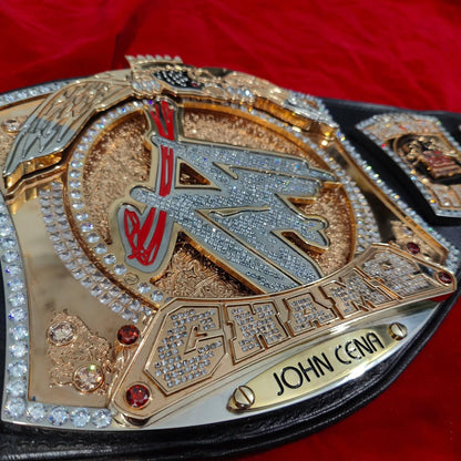 Spinner World Heavyweight Championship Belt | John Cena | 2MM 4MM Brass Replica | Wrestling Fan Gift | Spinner Title Belt for Collectors