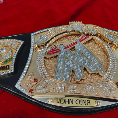 Spinner World Heavyweight Championship Belt | John Cena | 2MM 4MM Brass Replica | Wrestling Fan Gift | Spinner Title Belt for Collectors