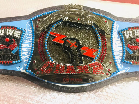 CM Punk Spinner WWE Championship Belt | 2MM 4MM Brass Replica | Real Leather Strap | Wrestling Fan Gift | Adult Size | Fast Free Shipping