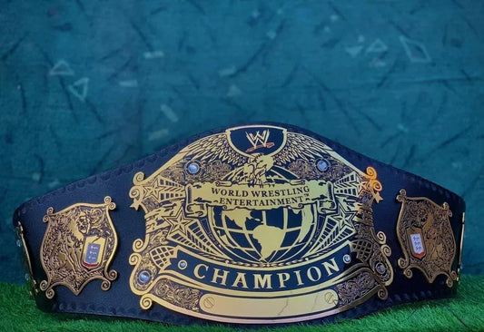 Undisputed Old World Heavyweight Championship Belt | 2MM 4MM Brass Replica Title | Wrestling Belt for Collectors | Adult Size Leather Strap