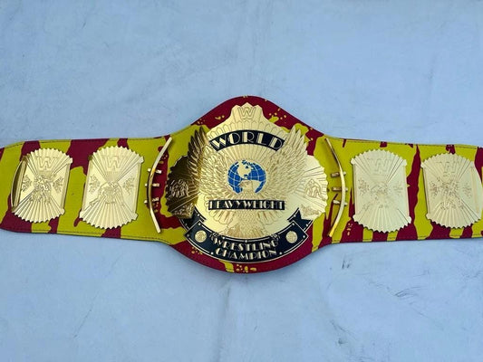 Hulk Hogan Winged Eagle Championship Replica Belt | 2mm 4mm Brass Plates | Wrestling Title Belt | Classic Fan Gift | 50&quot; Adult Size